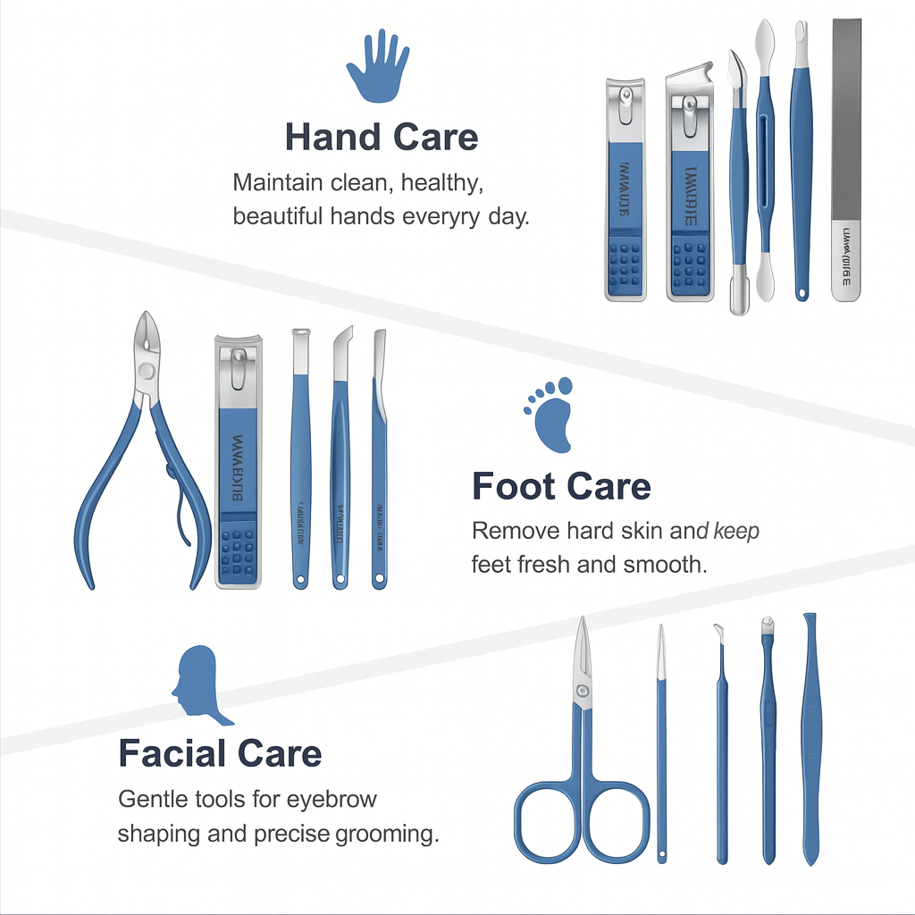 Glamorix 16 PCS Stainless Steel Manicure Pedicure Set - Image 2