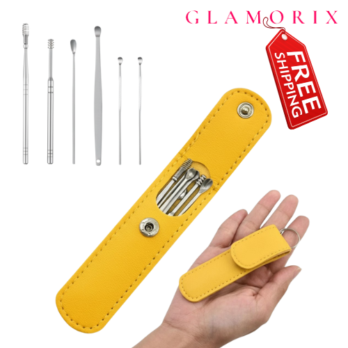 Glamorix 6PCS Ear Wax Remover Stainless Steel kit