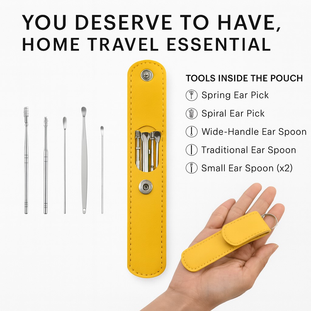 Glamorix 6PCS Ear Wax Remover Stainless Steel kit - Image 6