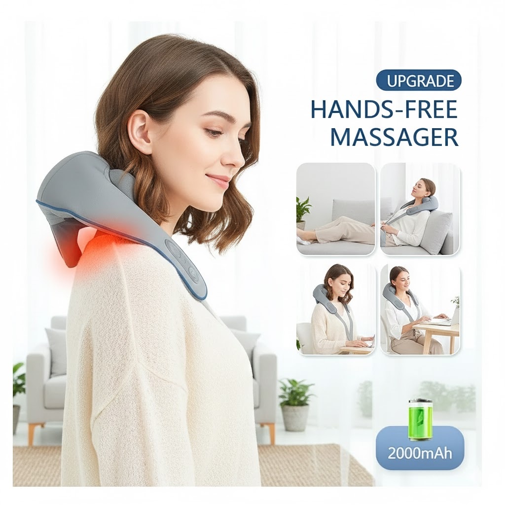 Neck Shoulder Massager with Heat & Vibration - Image 2